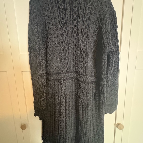 Aran Crafts Black Cable Knit Cardigan - Picture 7 of 11